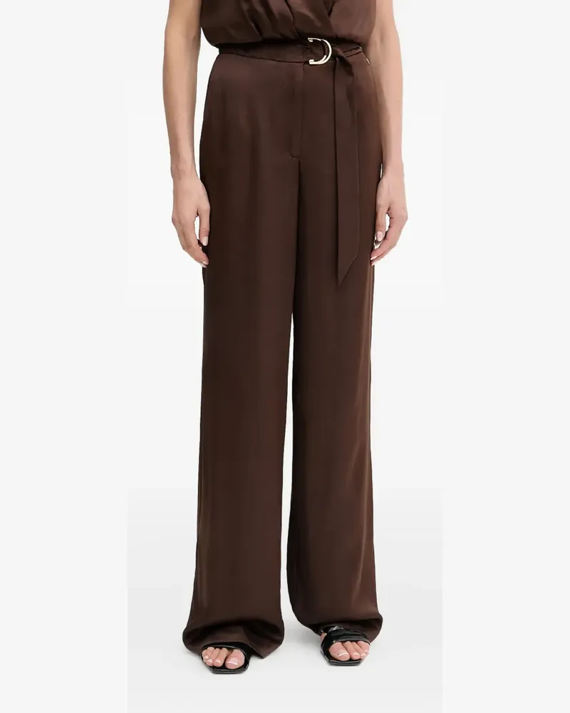 MARCIANO Los Angeles Iva logo-plaque trousers - Braun Braun