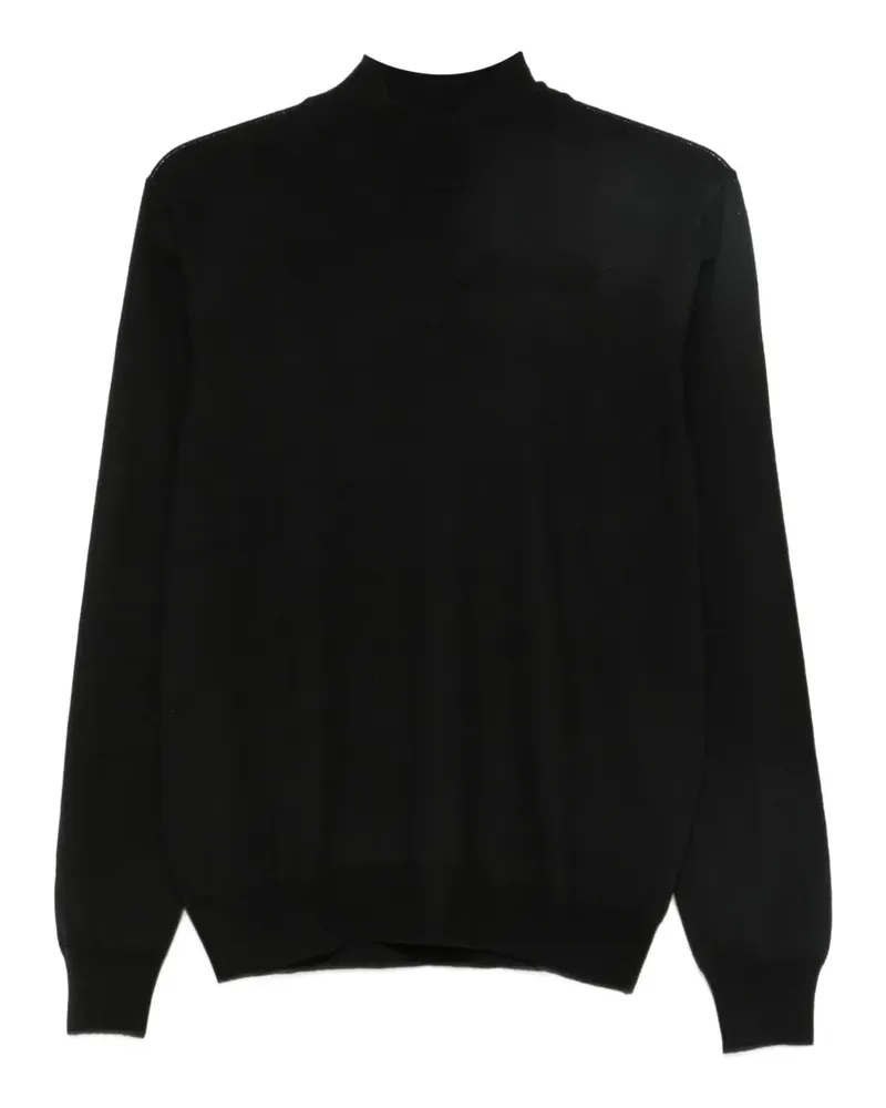 Tagliatore Pullover mit Stehkragen - Schwarz Schwarz