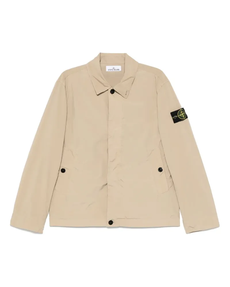 Stone Island Jacke mit Kompass-Patch - Nude Nude
