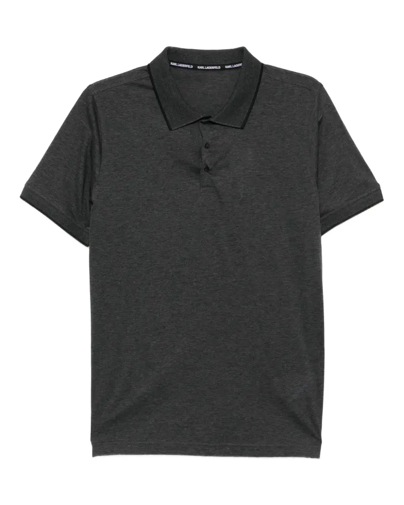 Karl Lagerfeld Poloshirt mit Logo-Prägung - Grau Grau