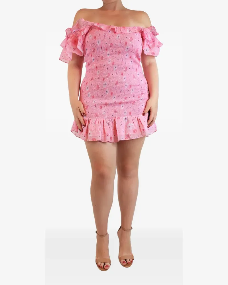 LoveShackFancy floral-print mini dress - Rosa Rosa