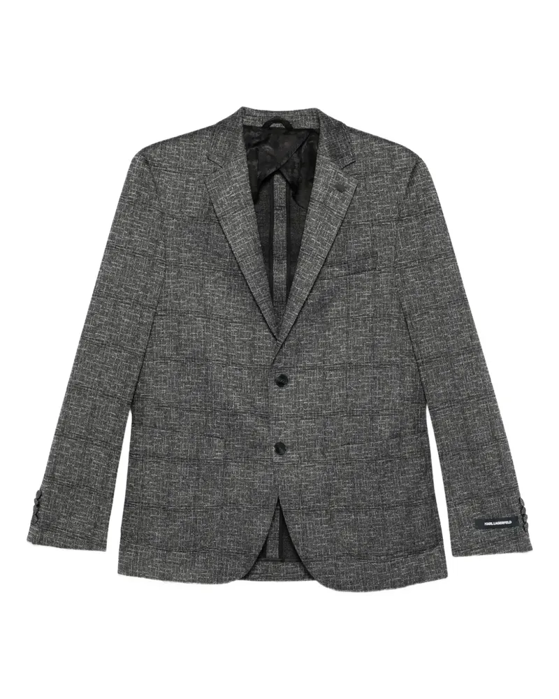 Karl Lagerfeld Strukturierte Jacke mit zwei Knöpfen - Grau Grau