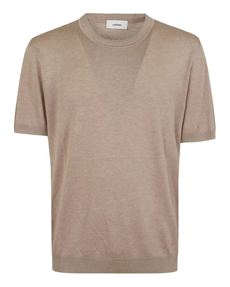 LARDINI short-sleeved knitted T-shirt - Nude Nude