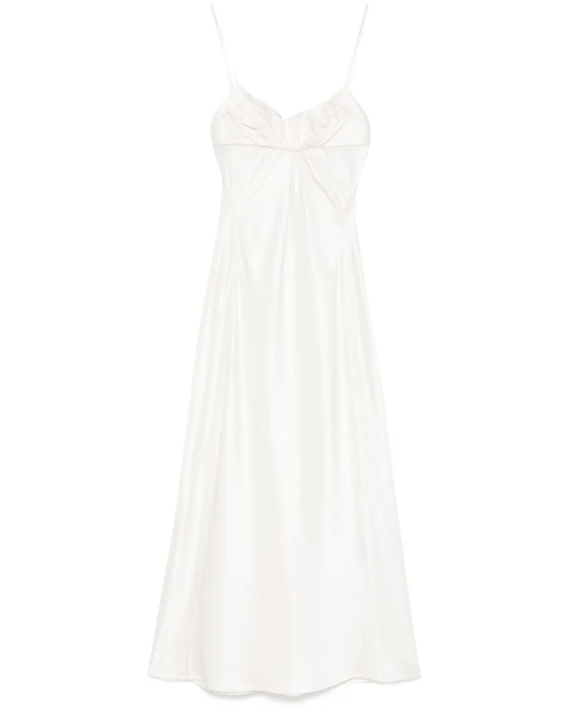 Jil Sander Midikleid aus Satin - Weiß Weiß