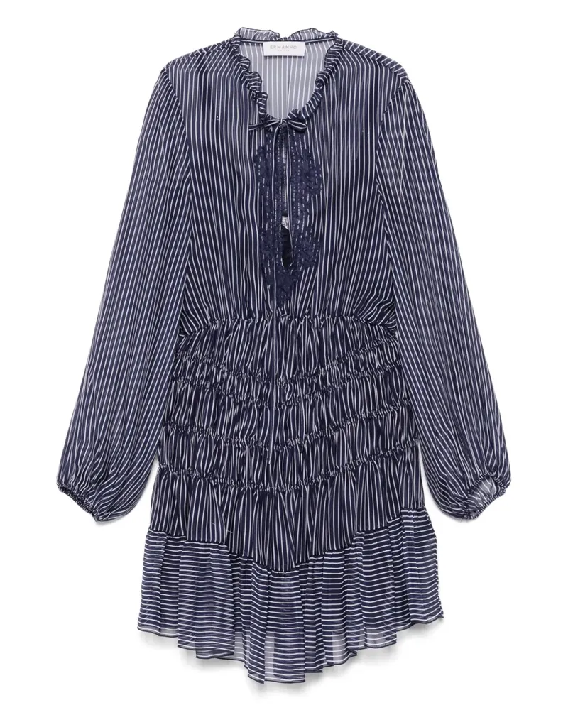 Ermanno Scervino Gestreiftes Minikleid - Blau Blau