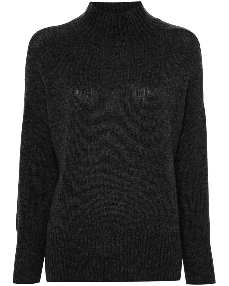 ALLUDE Kaschmirpullover mit Stehkragen - Schwarz Schwarz