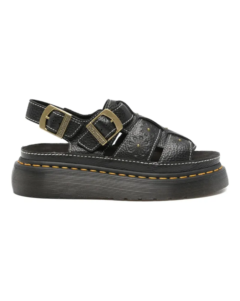 Dr.Martens Wrenlie flower-embossed buckled sandals - Schwarz Schwarz