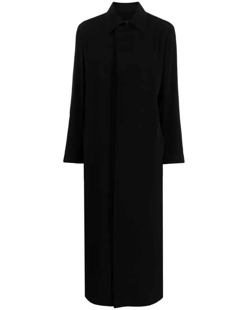 Yohji Yamamoto belted long coat - Schwarz Schwarz