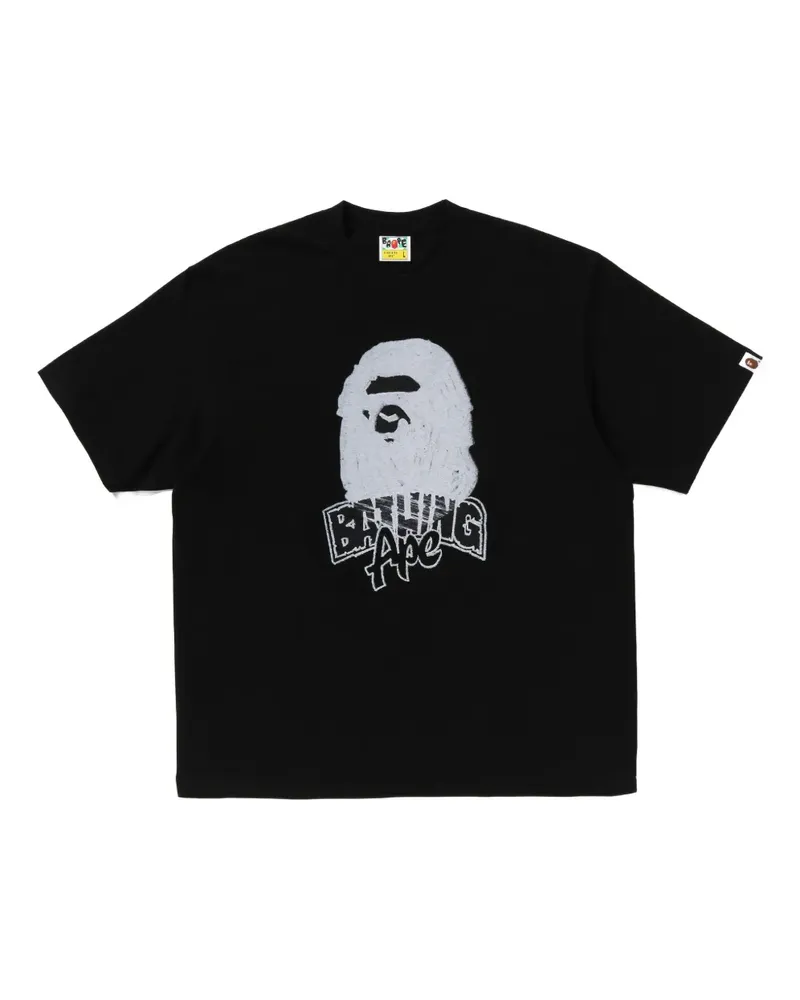 BAPE T-Shirt mit grafischem Print - Schwarz Schwarz