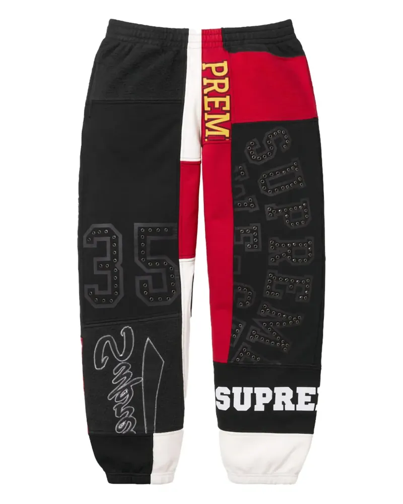 Supreme Being Jogginghose im Patchwork-Look - Schwarz Schwarz