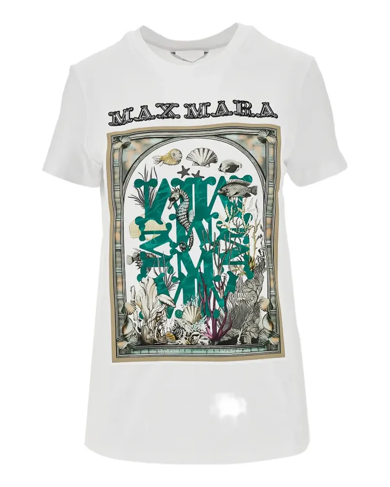 Max Mara Mxmspadino printed T-shirt - Weiß Weiß