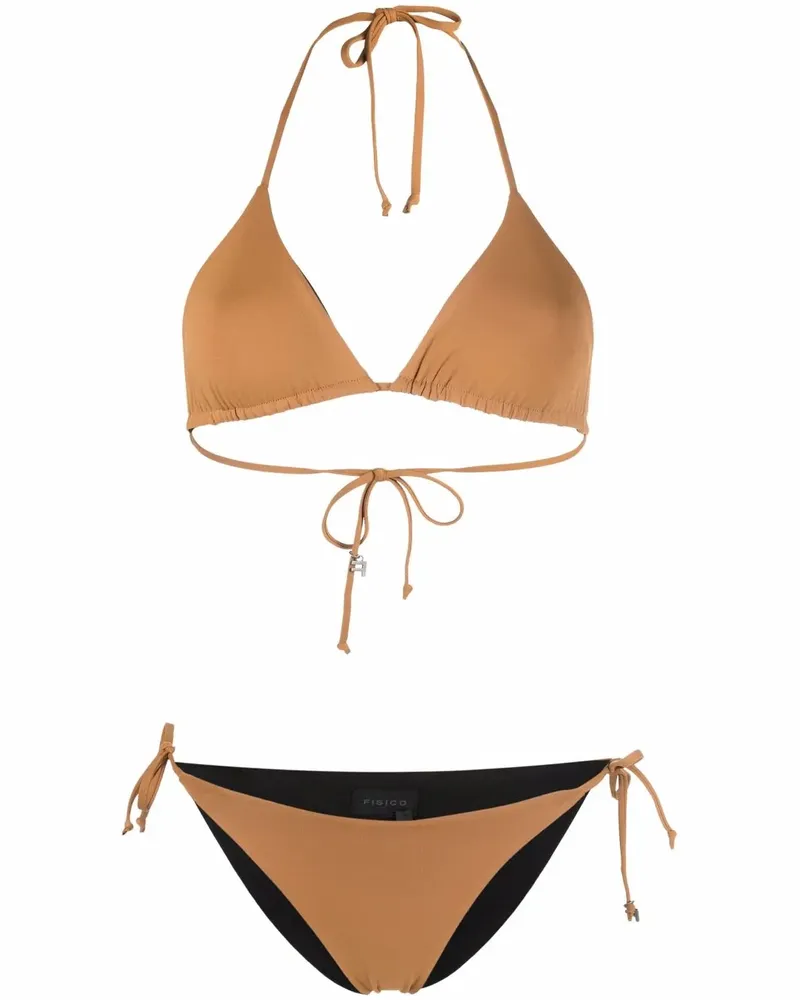 FISICO-Cristina Ferrari Wendbarer Neckholder-Bikini - Braun Braun