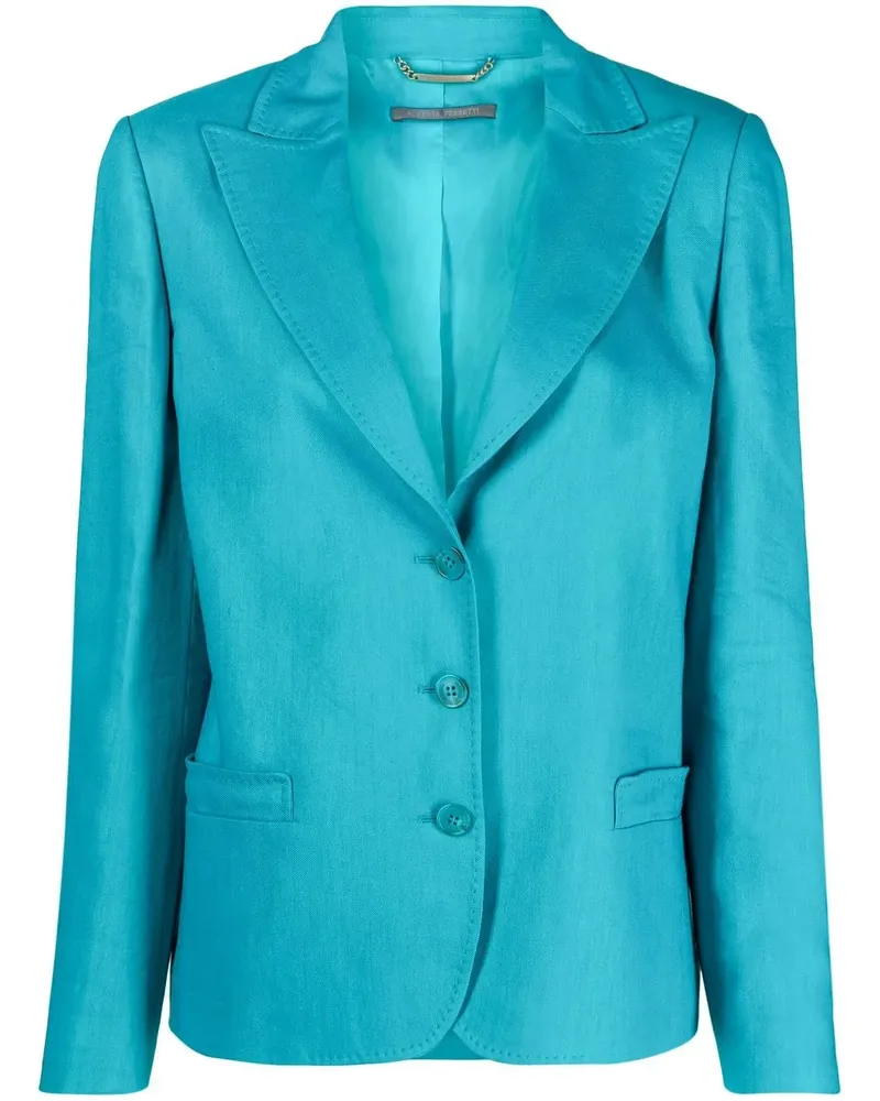 Alberta Ferretti Einreihiger Blazer - Blau Blau