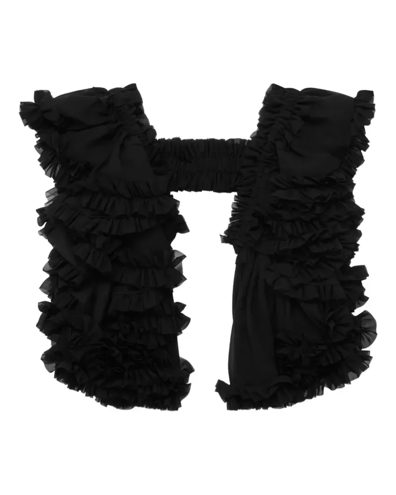 Noir Kei Ninomiya Gerüschte Weste - Schwarz Schwarz