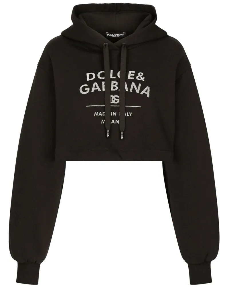 Dolce & Gabbana Hoodie mit Logo-Print - Schwarz Schwarz