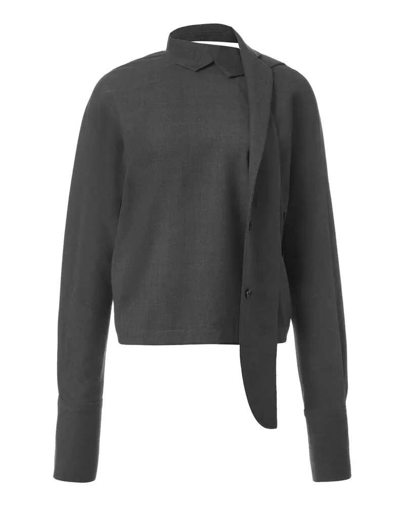 Monse Bluse mit Schalkragen - Grau Grau