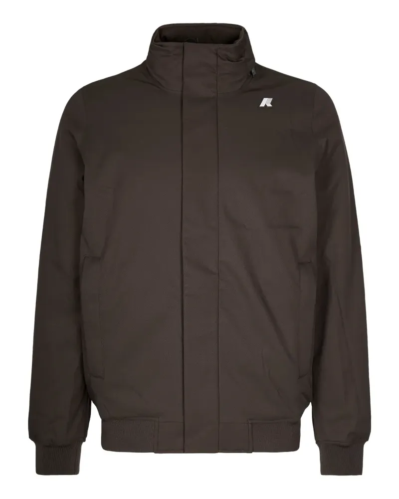 K-Way logo-patch jacket - Braun Braun
