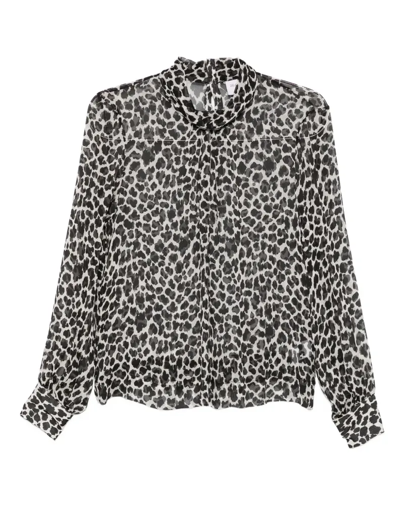 Caliban animal-print blouse - Schwarz Schwarz