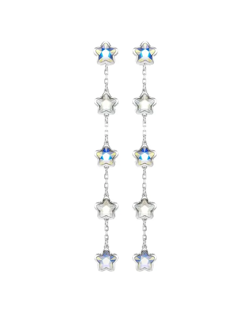 Swarovski Chroma Ohrringe mit Kristallen - Silber Silber