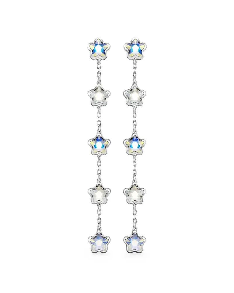 Swarovski Chroma star crystal-embellished drop earrings - Silber Silber