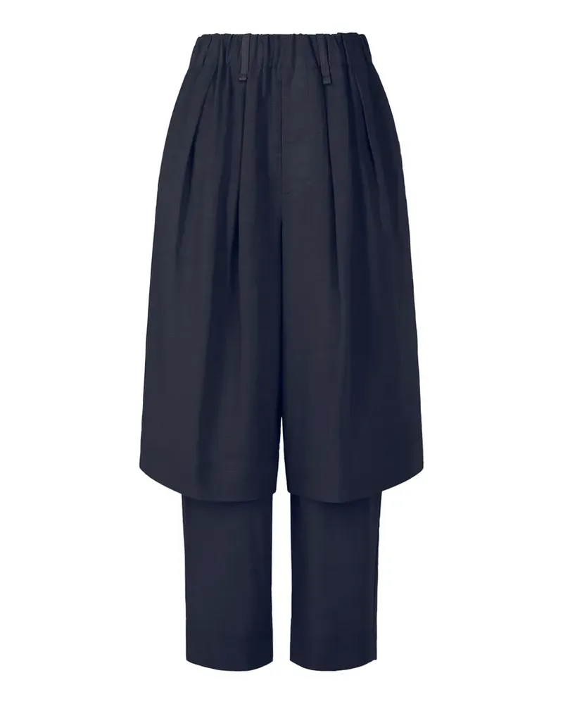 Issey Miyake Paper-esque pleated trousers - Schwarz Schwarz