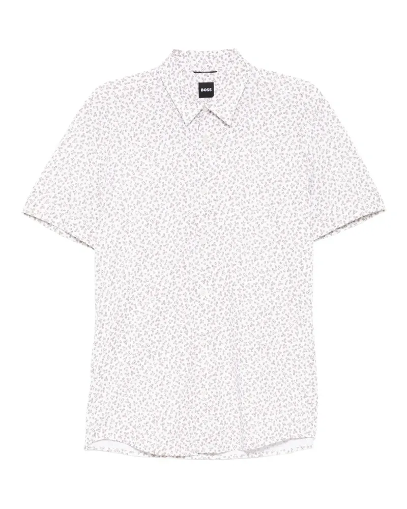 HUGO BOSS floral-print short-sleeve shirt - Weiß Weiß