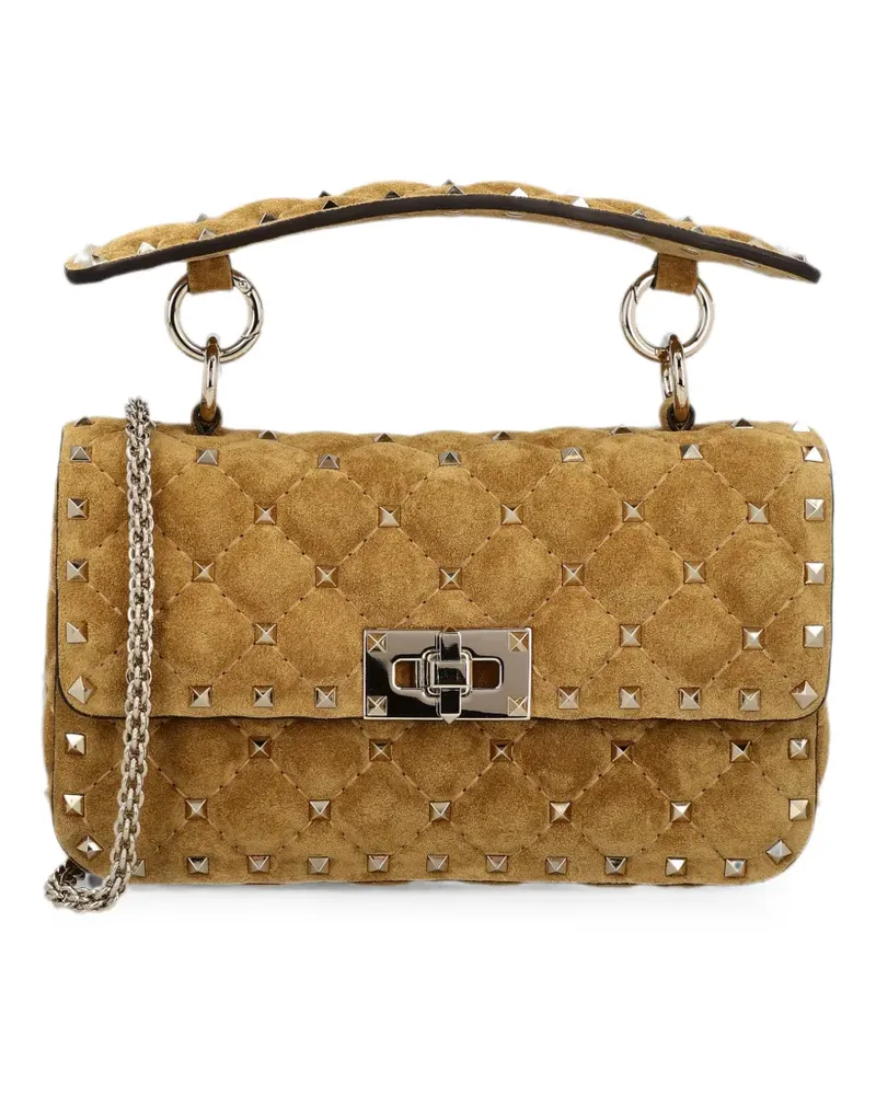 Valentino Garavani Rockstud Spike quilted tote bag - Nude Nude
