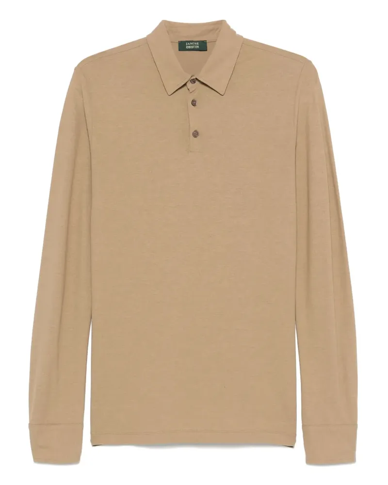 Zanone Klassisches Poloshirt - Braun Braun