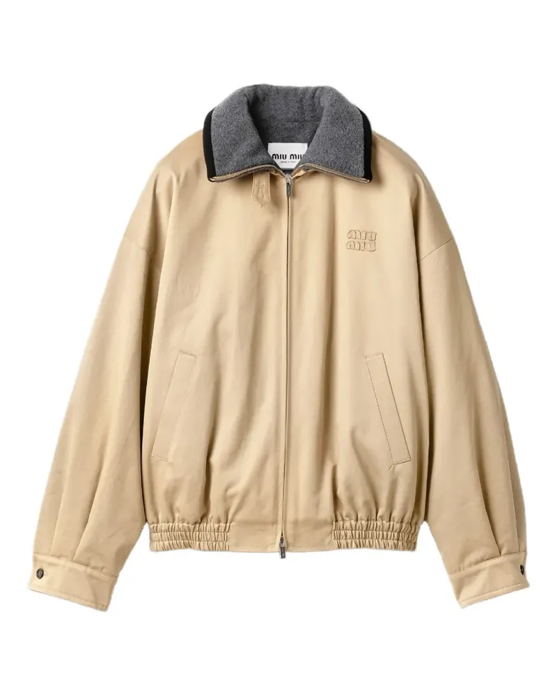 Miu Miu Chino blouson jacket - Nude Nude