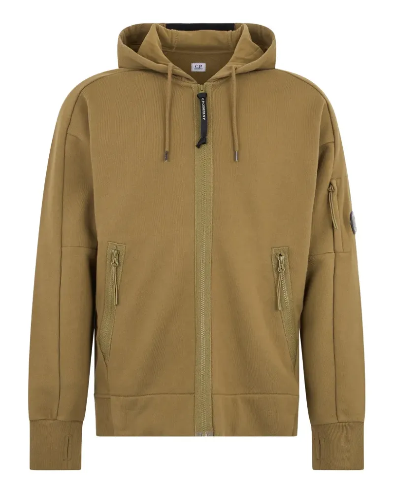 C.P. Company lens-detail zip-up hoodie - Braun Braun