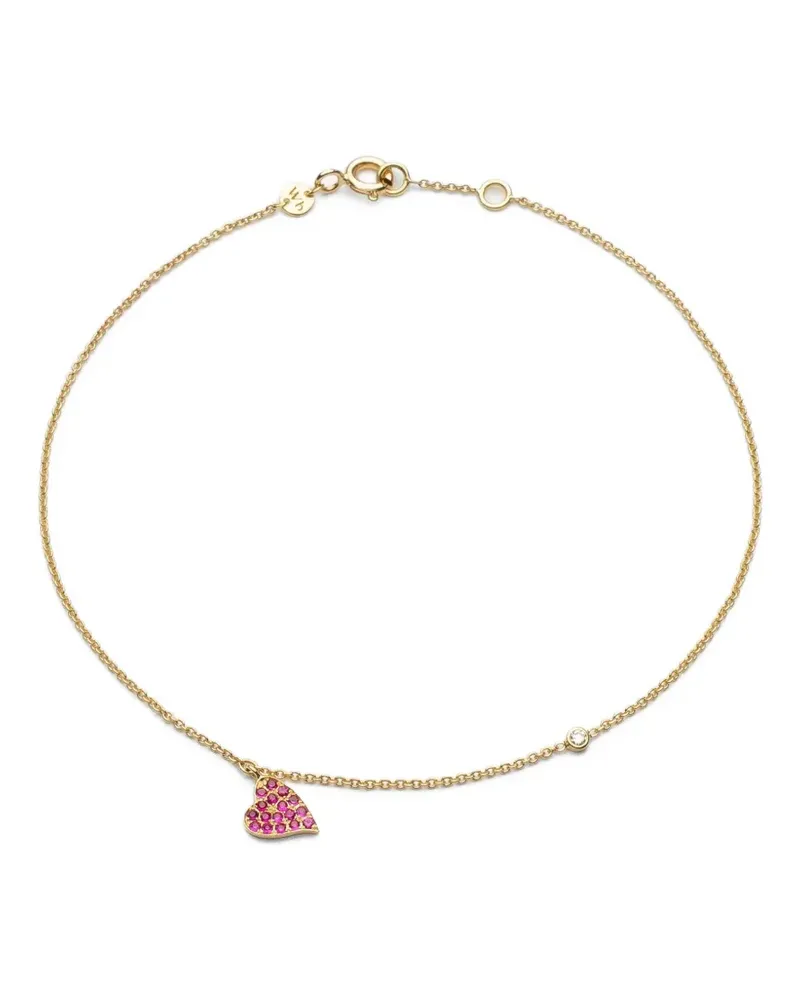 WHITE BIRD 18kt yellow gold Clarisse Heart ruby bracelet Gold