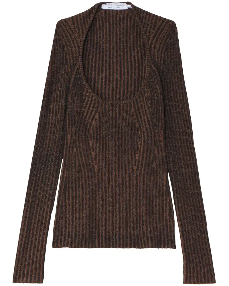 Proenza Schouler Pullover aus geripptem Strick - Braun Braun