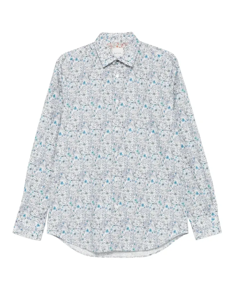 Paul Smith Hemd mit Blumen-Print - Blau Blau