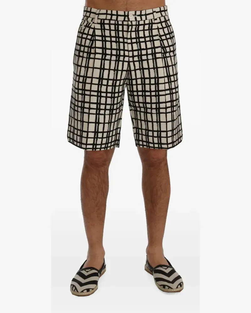 Dolce & Gabbana grid-print shorts - Schwarz Schwarz