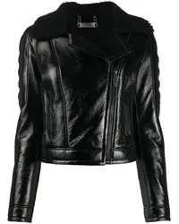 Philipp Plein Jacke mit Shearling-Besatz Schwarz