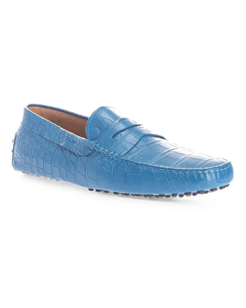 TOD'S crocodile-effect loafers - Blau Blau