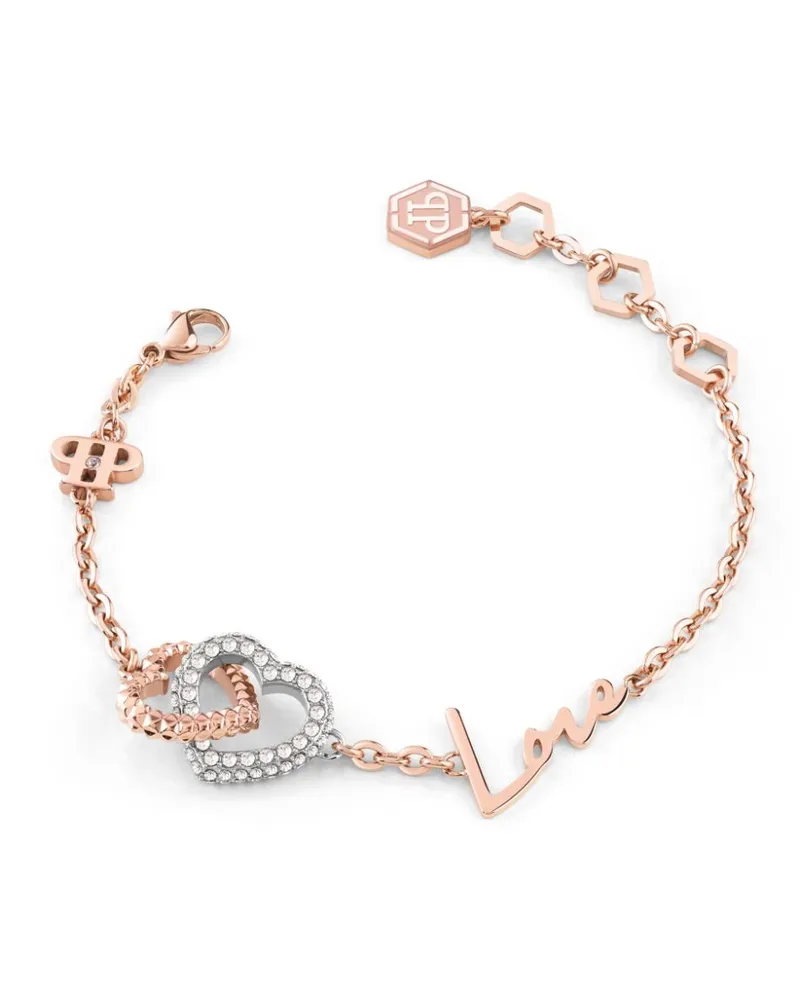 Philipp Plein Rocked Hearts Armband - Rosa Rosa