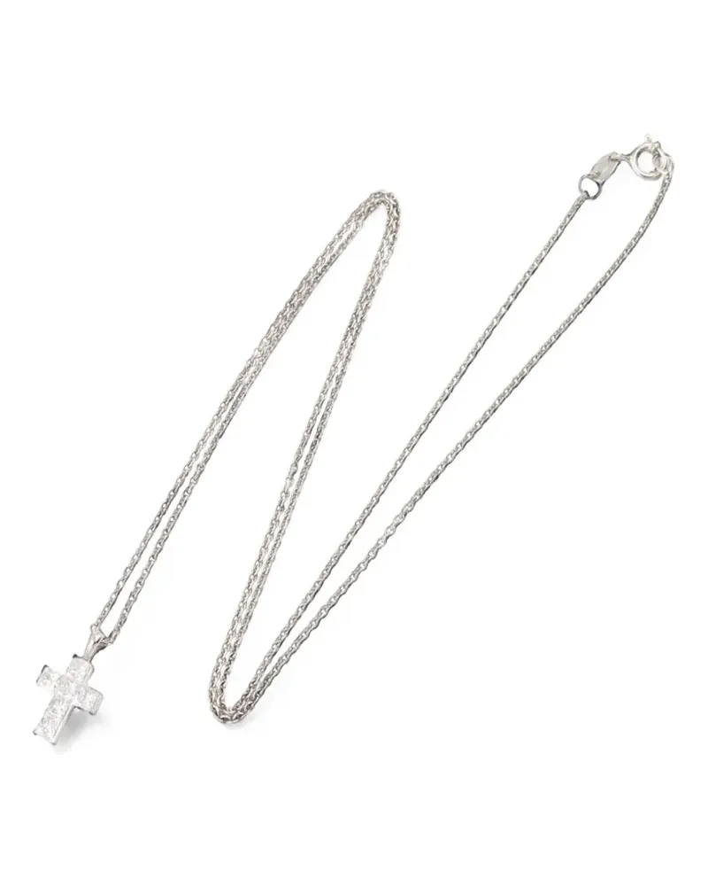 Cartier 2010s diamond cross necklace - Silber Silber
