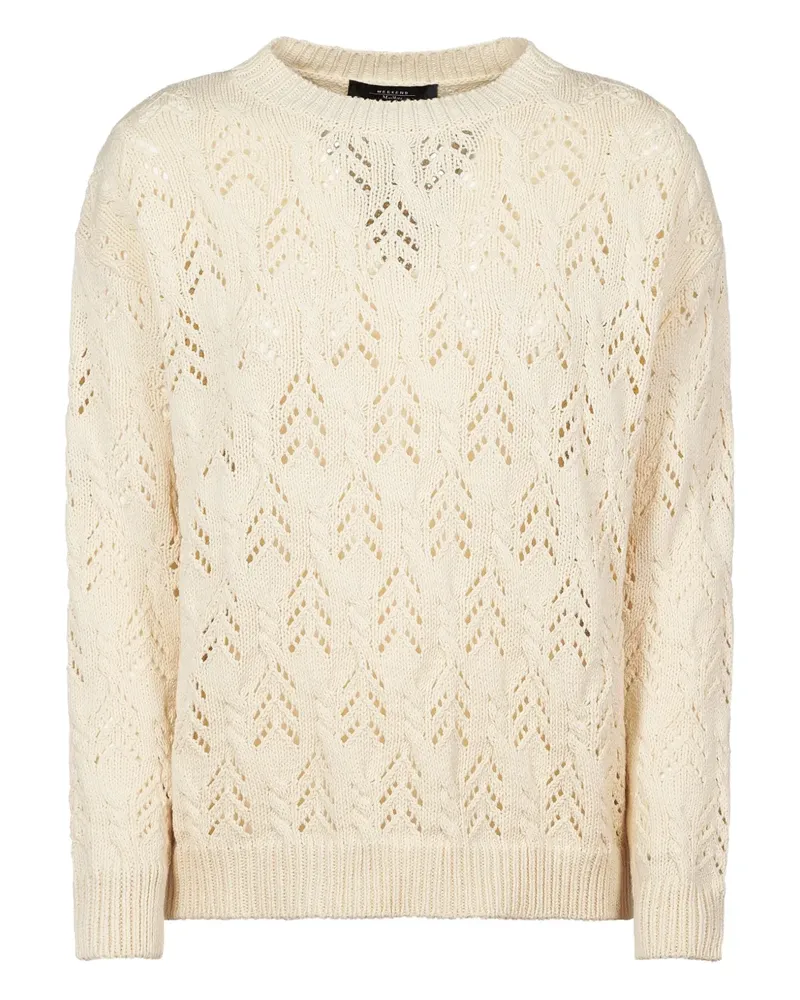 Max Mara Pullover mit Lochstrickmuster - Nude Nude