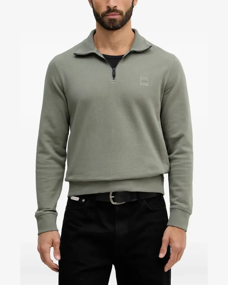 HUGO BOSS Sweatshirt mit Reißverschluss - Grau Grau