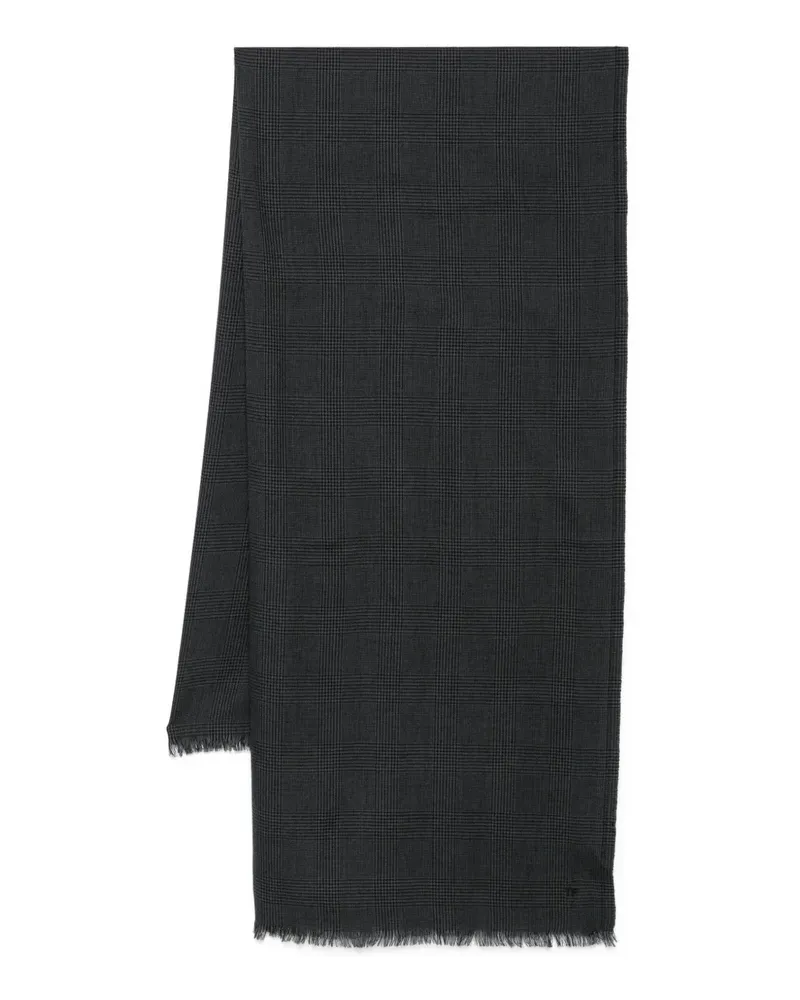 Tom Ford Schal mit Prince of Wales-Karo - Grau Grau