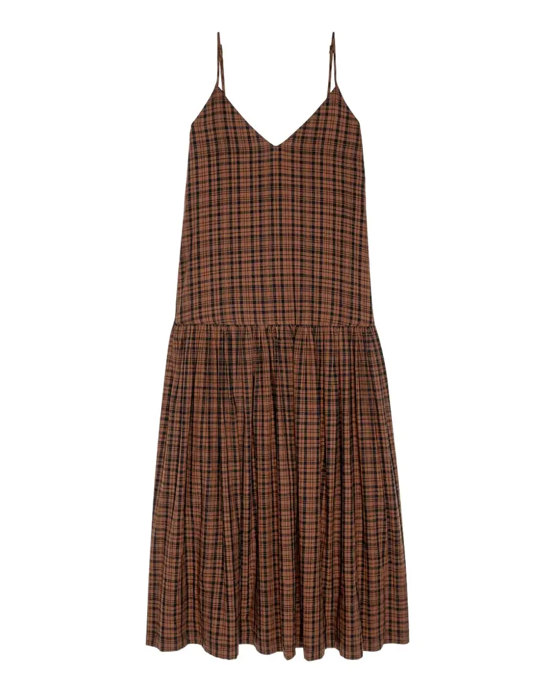 The Great Kariertes Maxikleid - Braun Braun