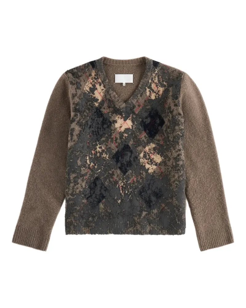 Maison Margiela Pullover mit Argyle-Muster - Braun Braun
