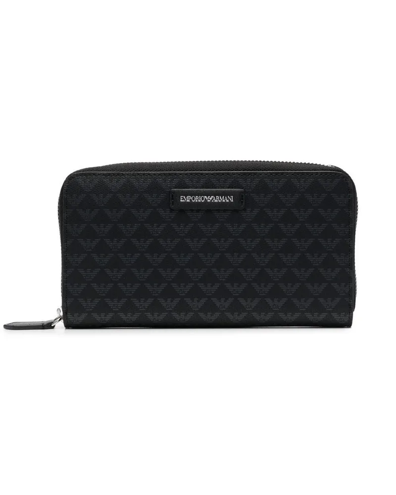 Emporio Armani Portemonnaie mit Logo-Print - Schwarz Schwarz