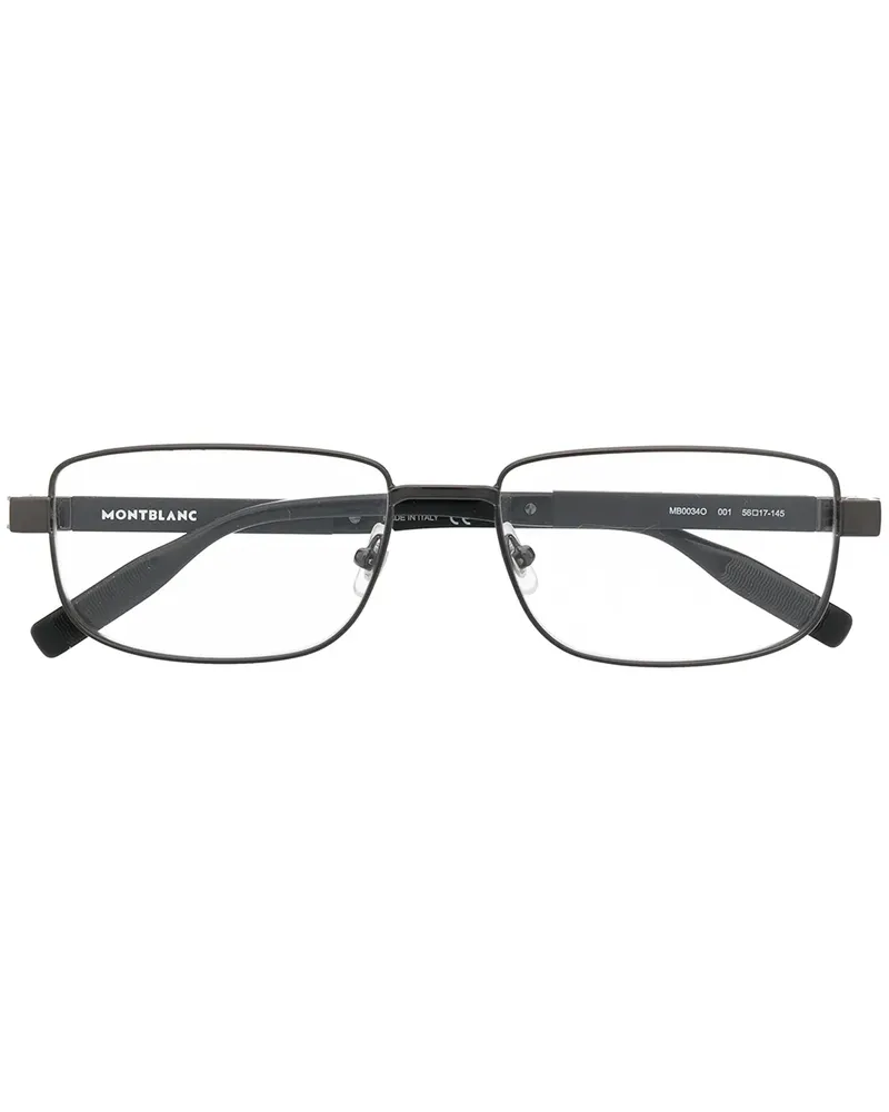 Montblanc Brille mit eckigem Gestell - Schwarz Schwarz