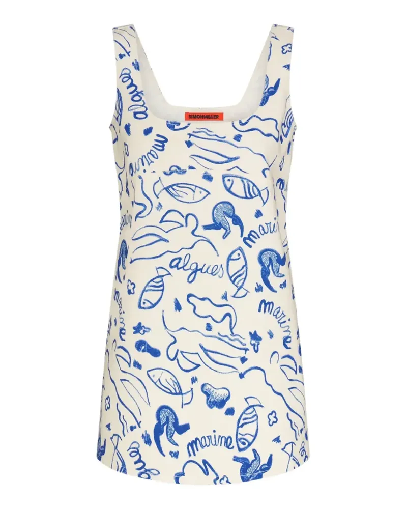 Simon Miller Sahara printed denim dress - Nude Nude