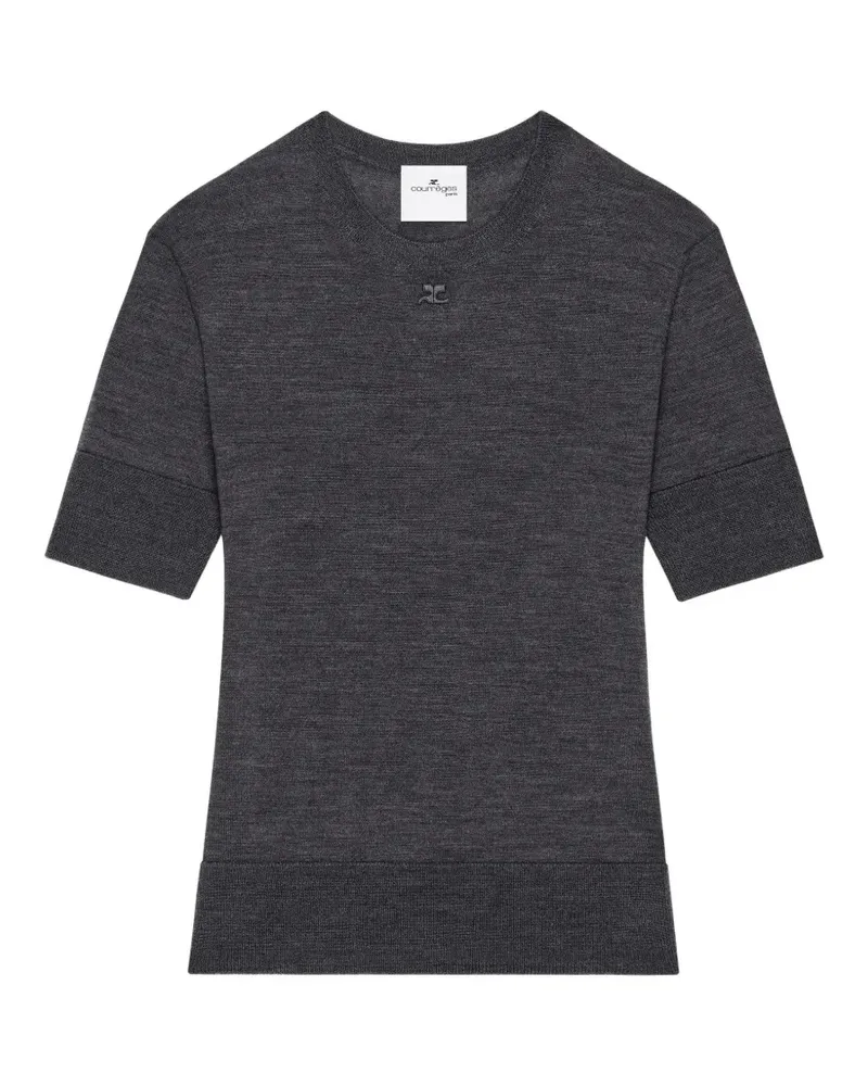 Courrèges Kurzärmeliges T-Shirt - Grau Grau
