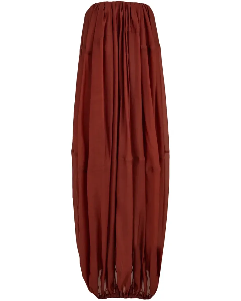 Ferragamo Maxikleid mit Bustier - Rot Rot