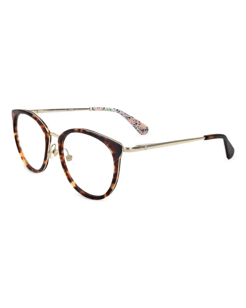 Kate Spade Runde Brille in Schildpattoptik - Braun Braun