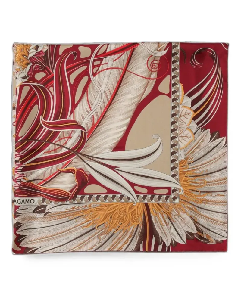 Ferragamo Giada floral-print scarf - Rot Rot